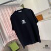 Chanel CHANEL 2025 Summer New Arrival Short Sleeve T-Shirt with 3D Silicone C Logo Print, Custom 300g Fabric, Unisex Design