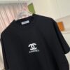 Chanel CHANEL 2025 Summer New Arrival Short Sleeve T-Shirt with 3D Silicone C Logo Print, Custom 300g Fabric, Unisex Design