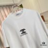 Chanel CHANEL 2025 Summer New Arrival Short Sleeve T-Shirt with 3D Silicone C Logo Print, Custom 300g Fabric, Unisex Design