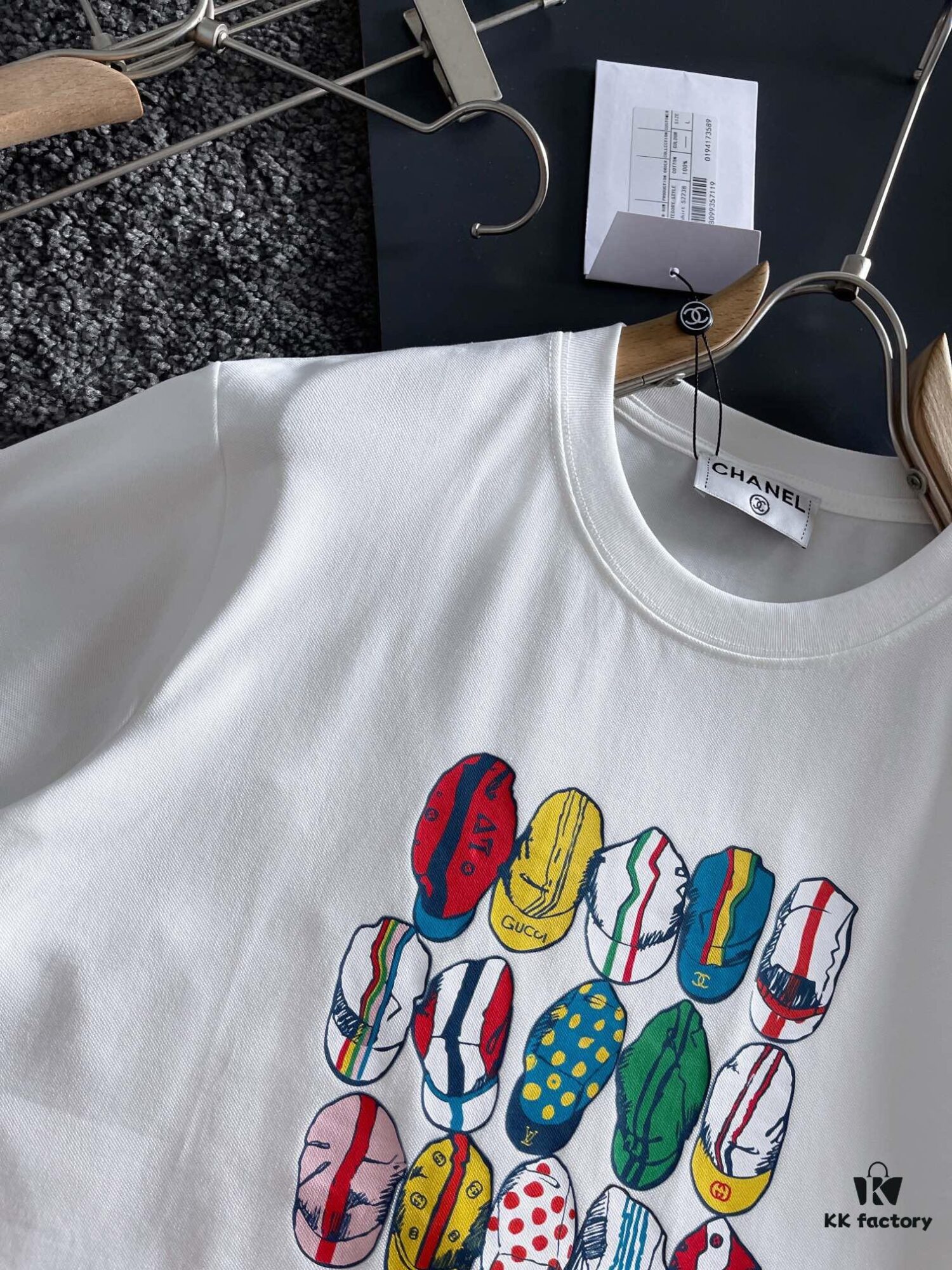 Chanel 2025 Latest Print Short Sleeve T-Shirt, High-Quality Boutique Original Order, Top-Tier Craftsmanship with Imported Fabric