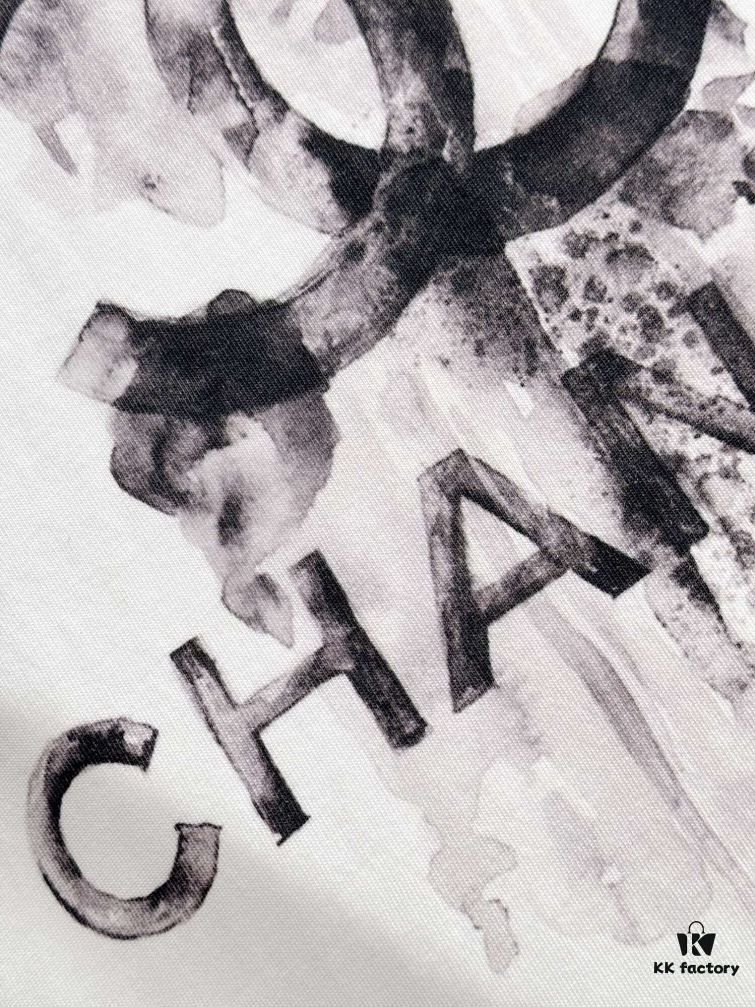 Chanel 2025 Latest Print Short Sleeve T-Shirt, High-Quality Cabinet Original Order, Top-Tier Craftsmanship with Imported Fabric