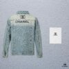 Top Version (Different from Standard Stock) Chanel CHANEL Rhinestone Embellished Denim Jacket Coat
