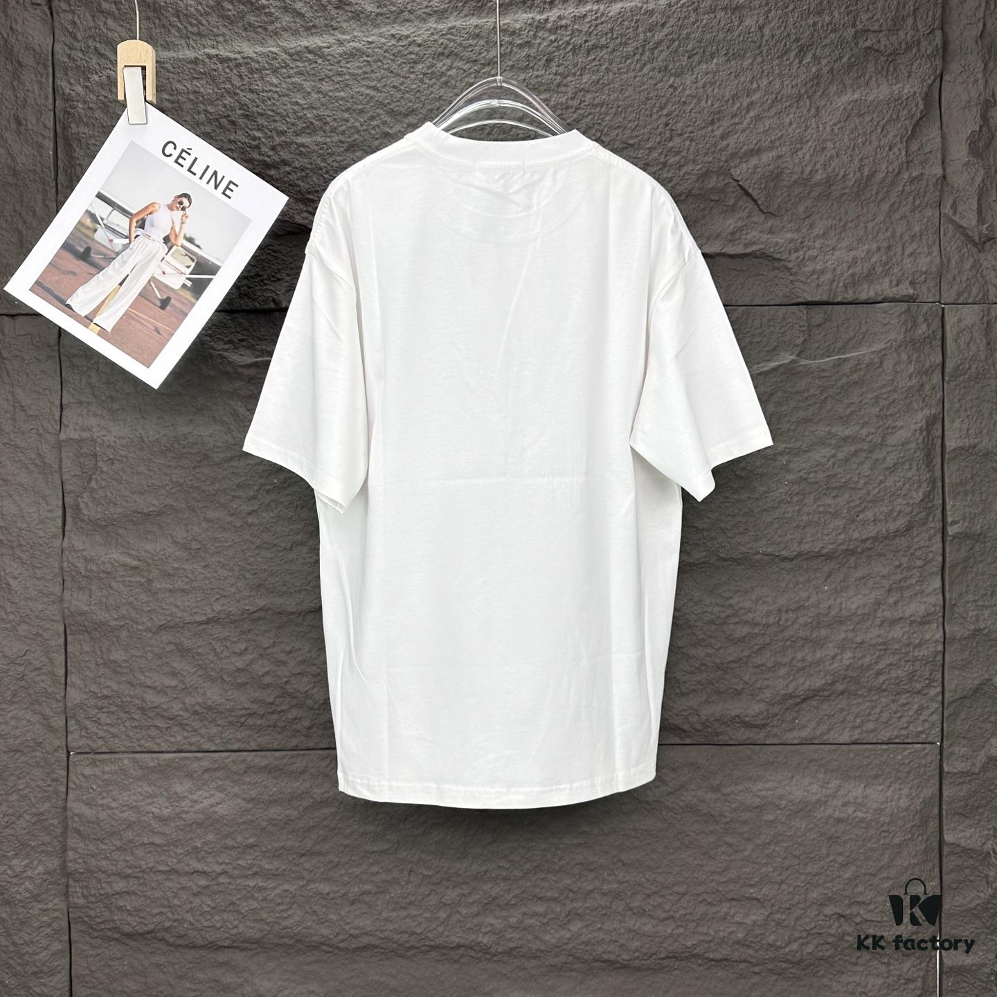 YSL Saint Laurent 2025 New Rhinestone Letter Logo Couple Short Sleeve T-Shirt