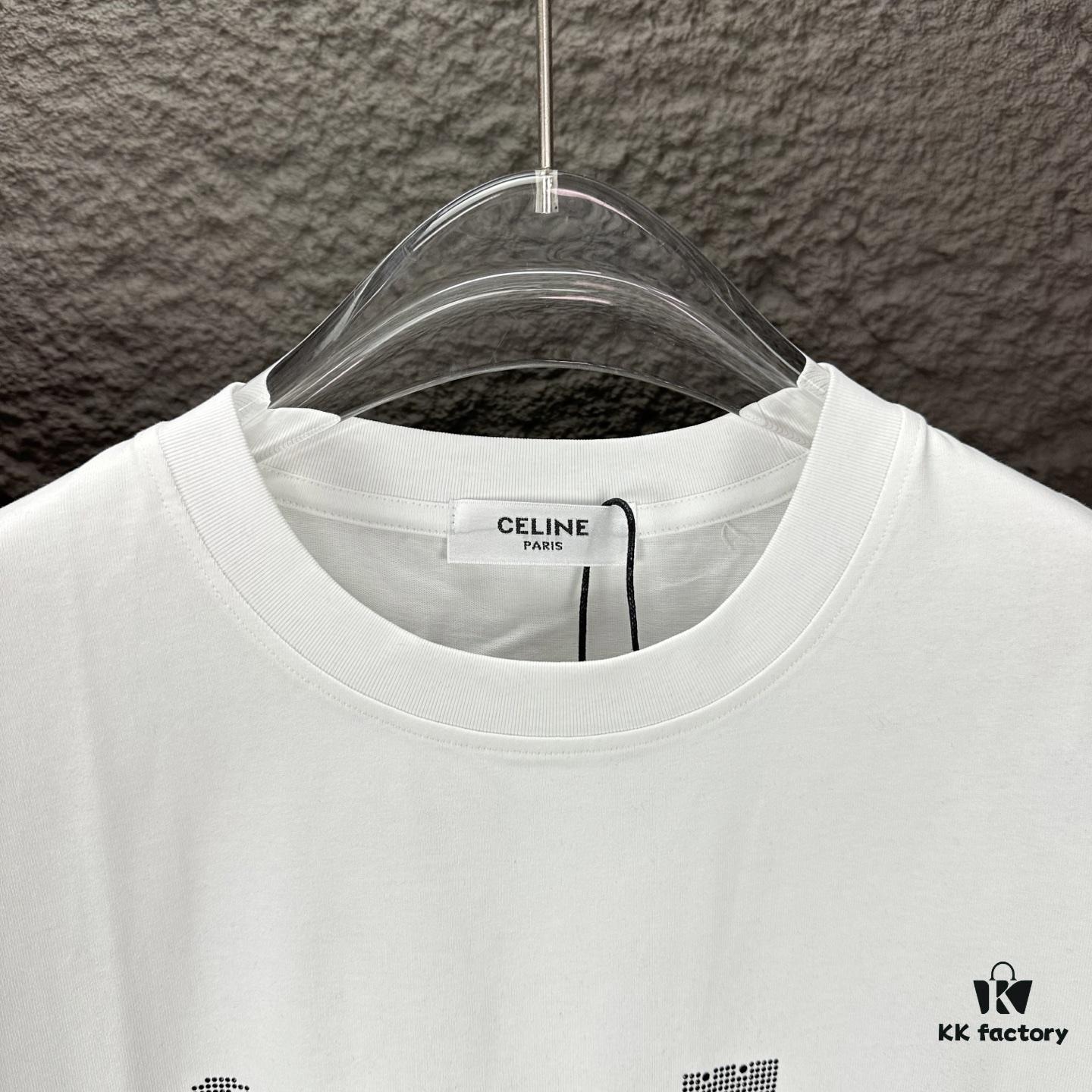 Chanel 2025 New Sequin Letter Logo Couple's Short Sleeve T-Shirt