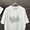 Chanel 2025 New Sequin Letter Logo Couple's Short Sleeve T-Shirt