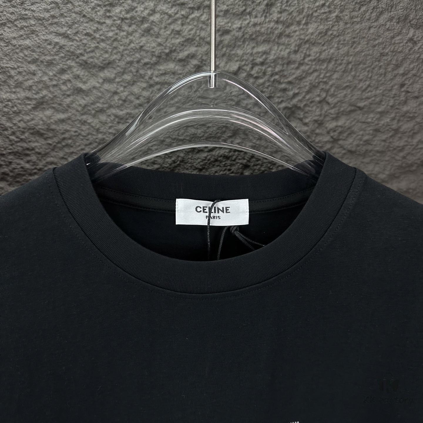 Chanel 2025 New Arrival Rhinestone Letter Logo Couple Short Sleeve T-Shirt