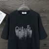 Chanel 2025 New Arrival Rhinestone Letter Logo Couple Short Sleeve T-Shirt