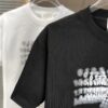 MM6 Maison Margiela 2025 Spring/Summer New Arrival Round Neck Short Sleeve T-Shirt with Dot Print and Debossed Lettering Craftsmanship, Made from 320g Double-Yarn Combed Cotton Fabric, Slightly Loose Fit, Soft and Substantial Fabric Texture, Unisex Design
