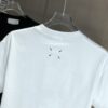 MM6 Maison Margiela 2025 Spring/Summer New Arrival Round Neck Short Sleeve T-Shirt with Dot Print and Debossed Lettering Craftsmanship, Premium 320g Double-Yarn Combed Cotton Fabric, Slightly Loose Unisex Fit