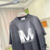 MM6 Maison Margiela 2025 Summer New Arrival Distressed Gradient Vintage Short Sleeve T-Shirt with Custom Fabric 320g and Signature Logo Print Unisex