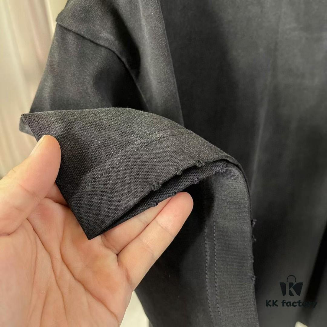 MM6 Maison Margiela 2025 Summer New Arrival Distressed Gradient Graphic Print Short-Sleeve T-Shirt Unisex Custom 320g Fabric