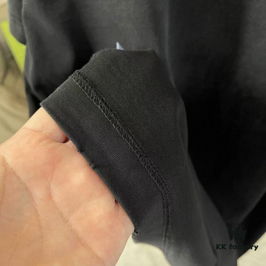 MM6 Maison Margiela 2025 Summer New Arrival Distressed Gradient Graphic Print Short-Sleeve T-Shirt Unisex Custom 320g Fabric