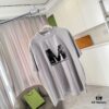 MM6 Maison Margiela 2025 Summer New Arrival Distressed Gradient Vintage Short Sleeve T-Shirt with Unique Logo Print, Custom 320g Fabric Unisex Tee