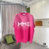 MM6 Maison Margiela 2025 Summer New Arrival Distressed Gradient Worn Vintage Logo Print Custom 320g Fabric Short Sleeve T-Shirt Unisex