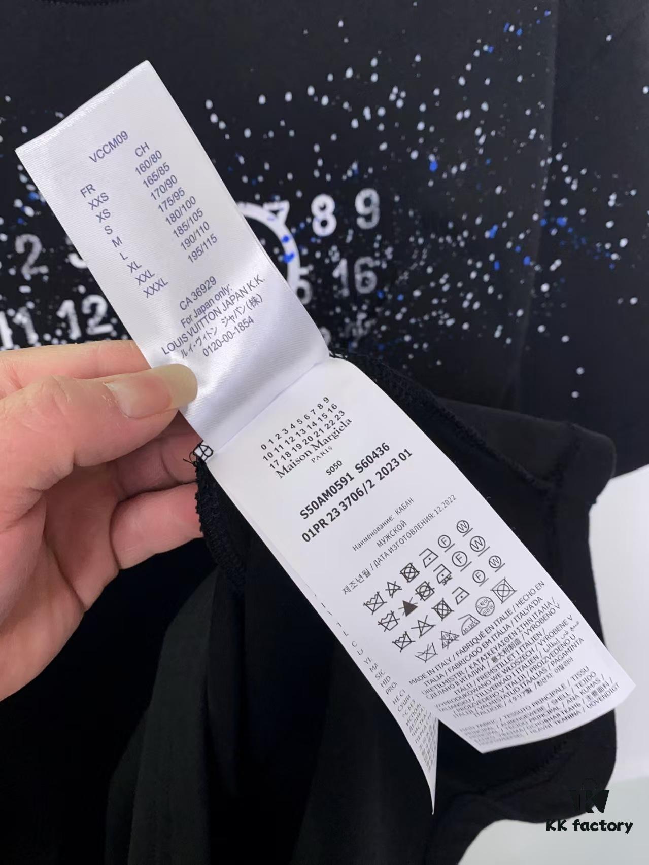 25ss Maison Margiela Hand-painted Logo T-Shirt, Inspired by 80s Retro Aesthetic, Premium 310g Dyed Fabric, Short Sleeve Unisex Tee