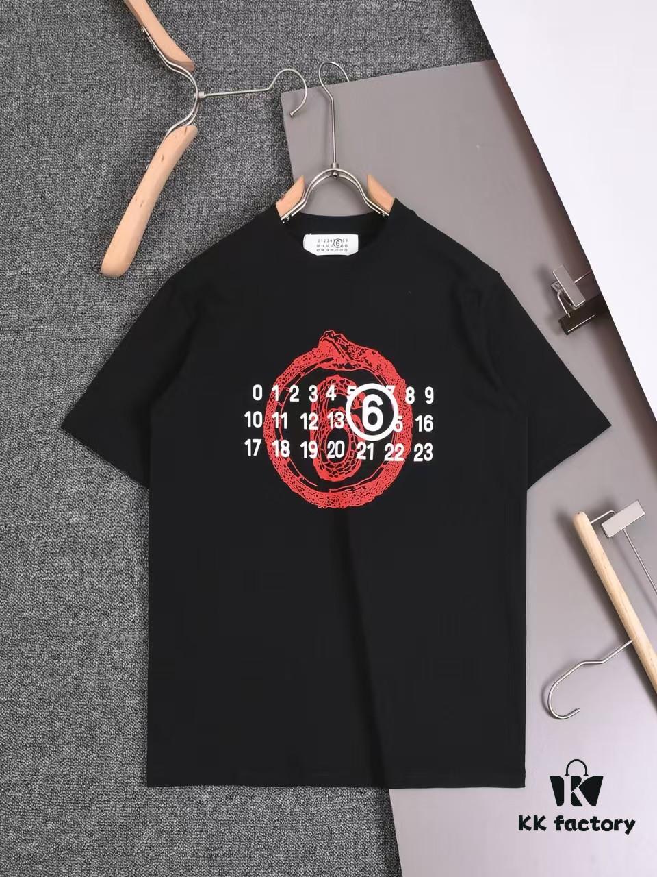 New Arrival 25S Maison Margiela Digital Print T-Shirt, Pre-washed Cotton Fabric, Unisex Loose Fit, Soft and Comfortable