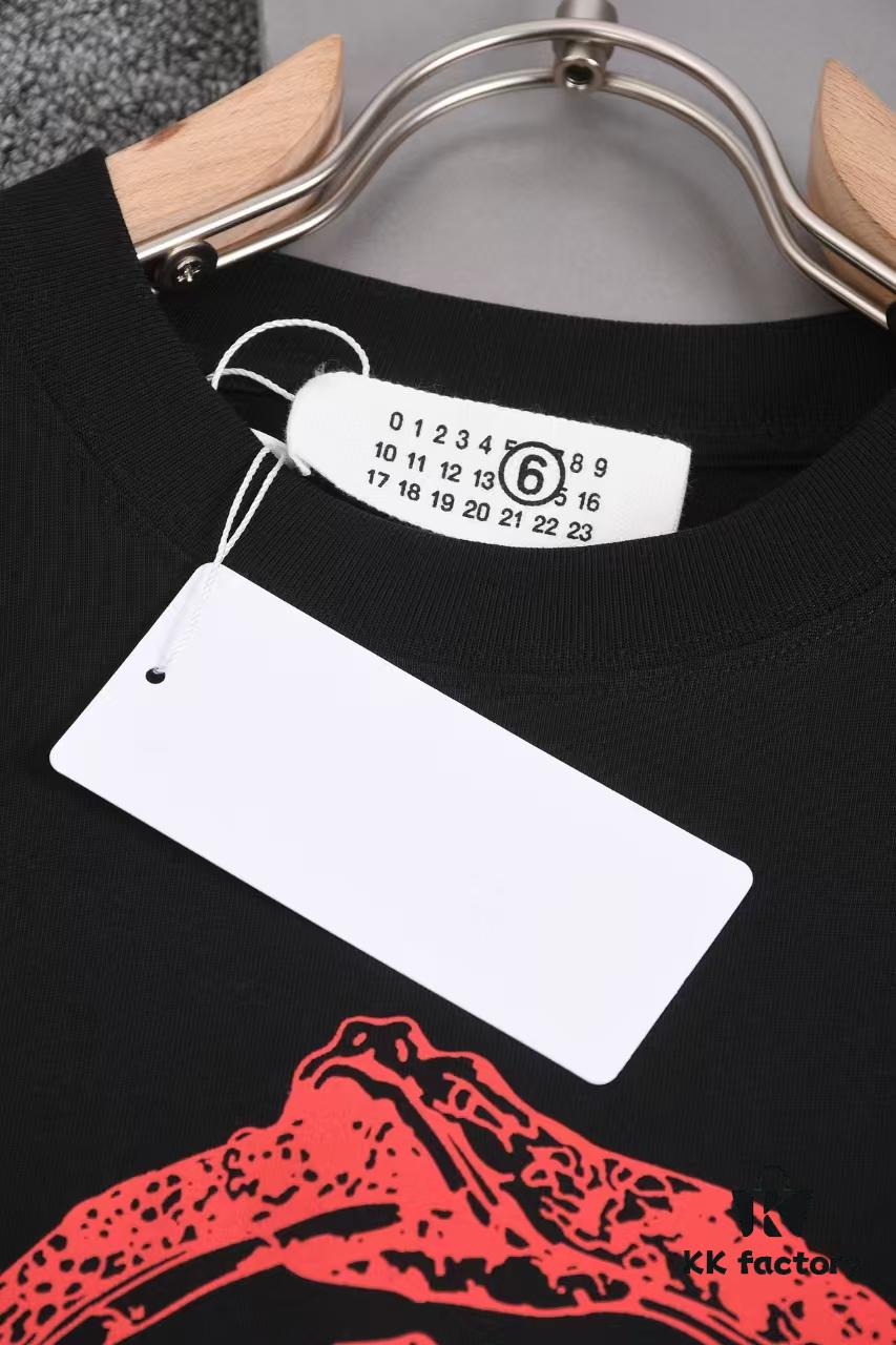 New Arrival 25S Maison Margiela Digital Print T-Shirt, Pre-washed Cotton Fabric, Unisex Loose Fit, Soft and Comfortable