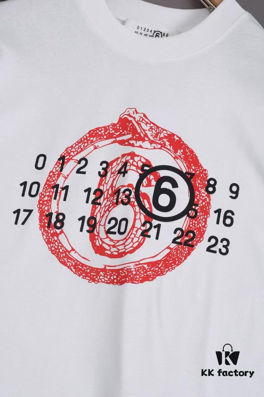 New Arrival 25S Maison Margiela Digital Print T-Shirt, Pre-washed Cotton Fabric, Unisex Loose Fit, Fashionable and Youthful