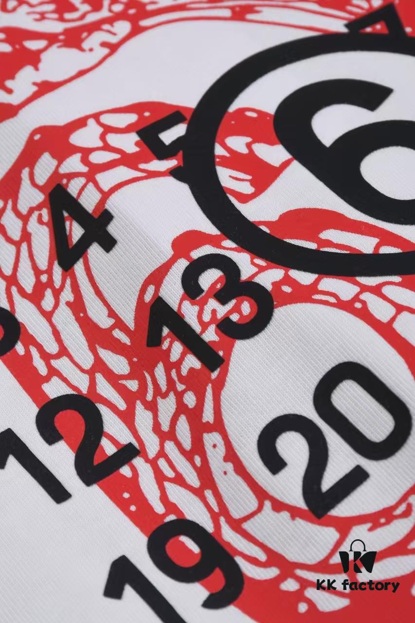 New Arrival 25S Maison Margiela Digital Print T-Shirt, Pre-washed Cotton Fabric, Unisex Loose Fit, Fashionable and Youthful