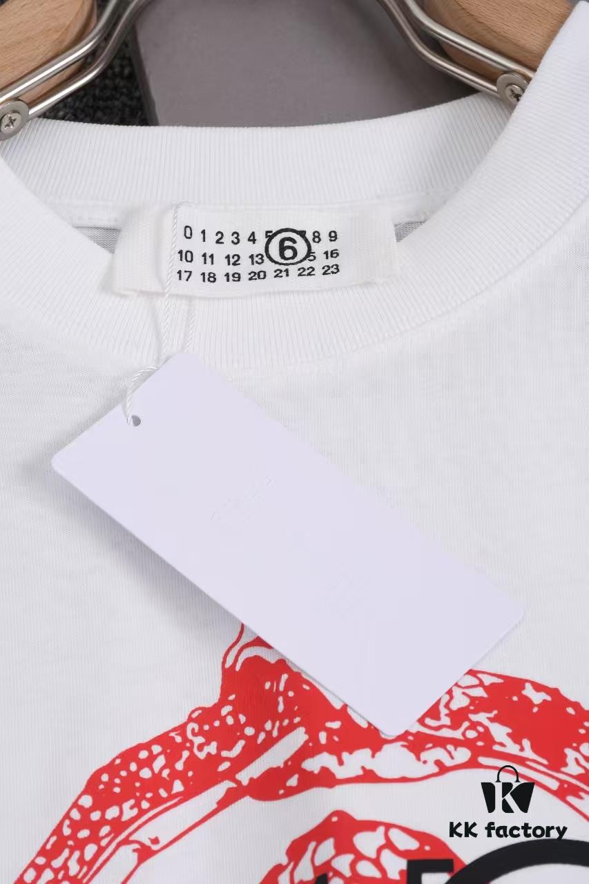 New Arrival 25S Maison Margiela Digital Print T-Shirt, Pre-washed Cotton Fabric, Unisex Loose Fit, Fashionable and Youthful