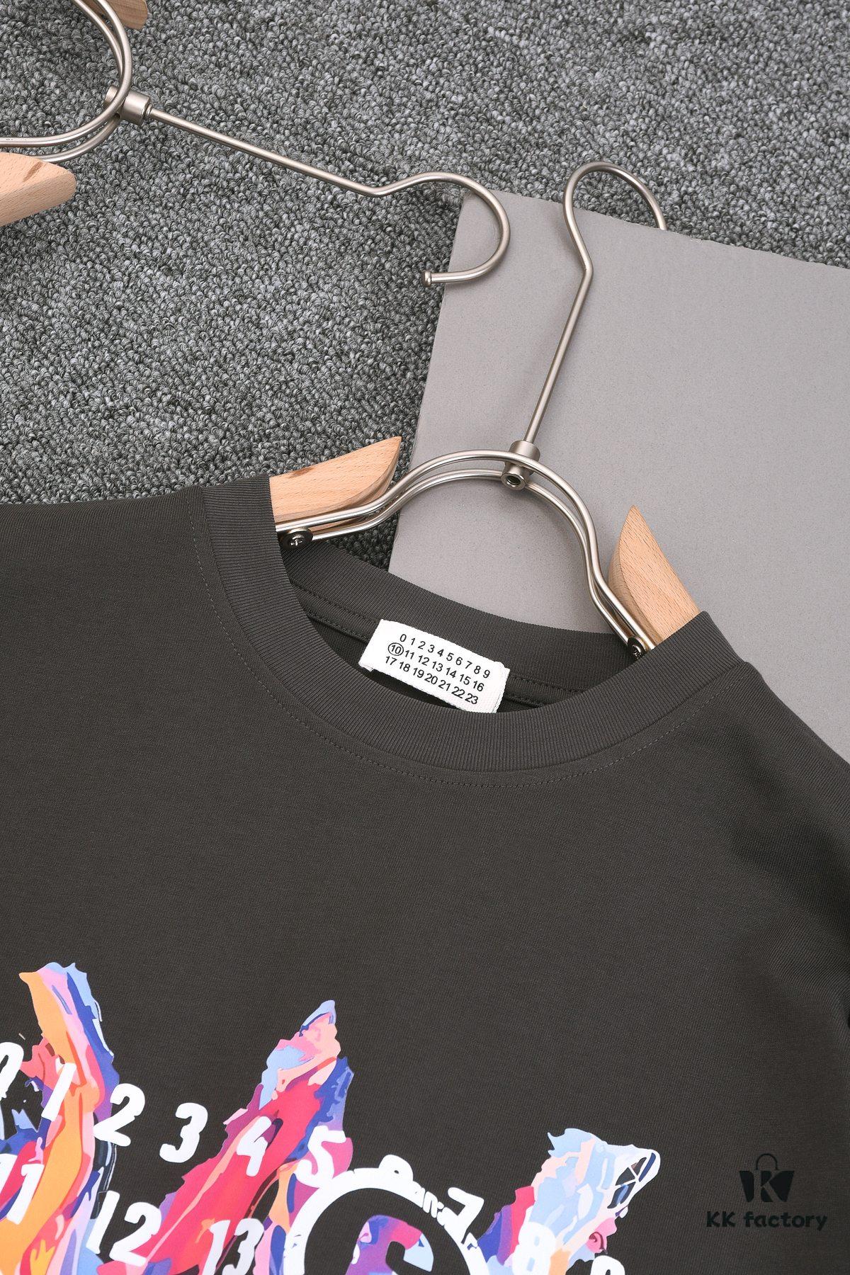 New Arrival 25S Maison Margiela Digital Print T-Shirt, Premium Cotton Garment-Washed Fabric, Unisex Loose Fit Fashion Tee