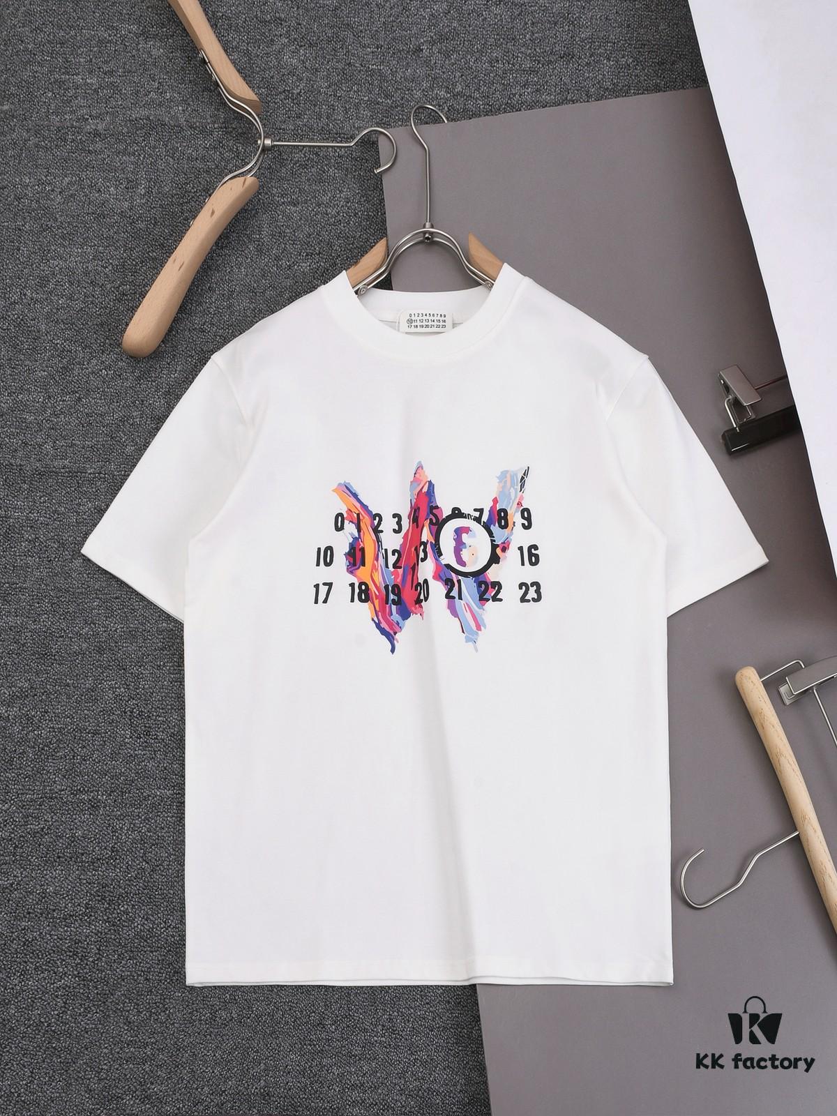 New Arrival 25S Maison Margiela Digital Print T-Shirt, Premium Cotton Garment-Washed Fabric, Unisex Loose Fit Fashion Top
