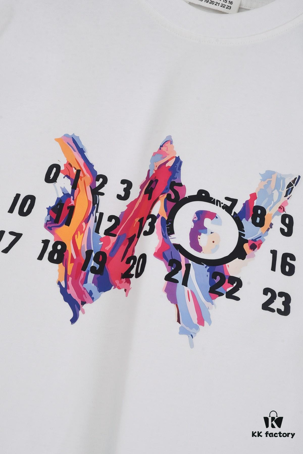 New Arrival 25S Maison Margiela Digital Print T-Shirt, Premium Cotton Garment-Washed Fabric, Unisex Loose Fit Fashion Top