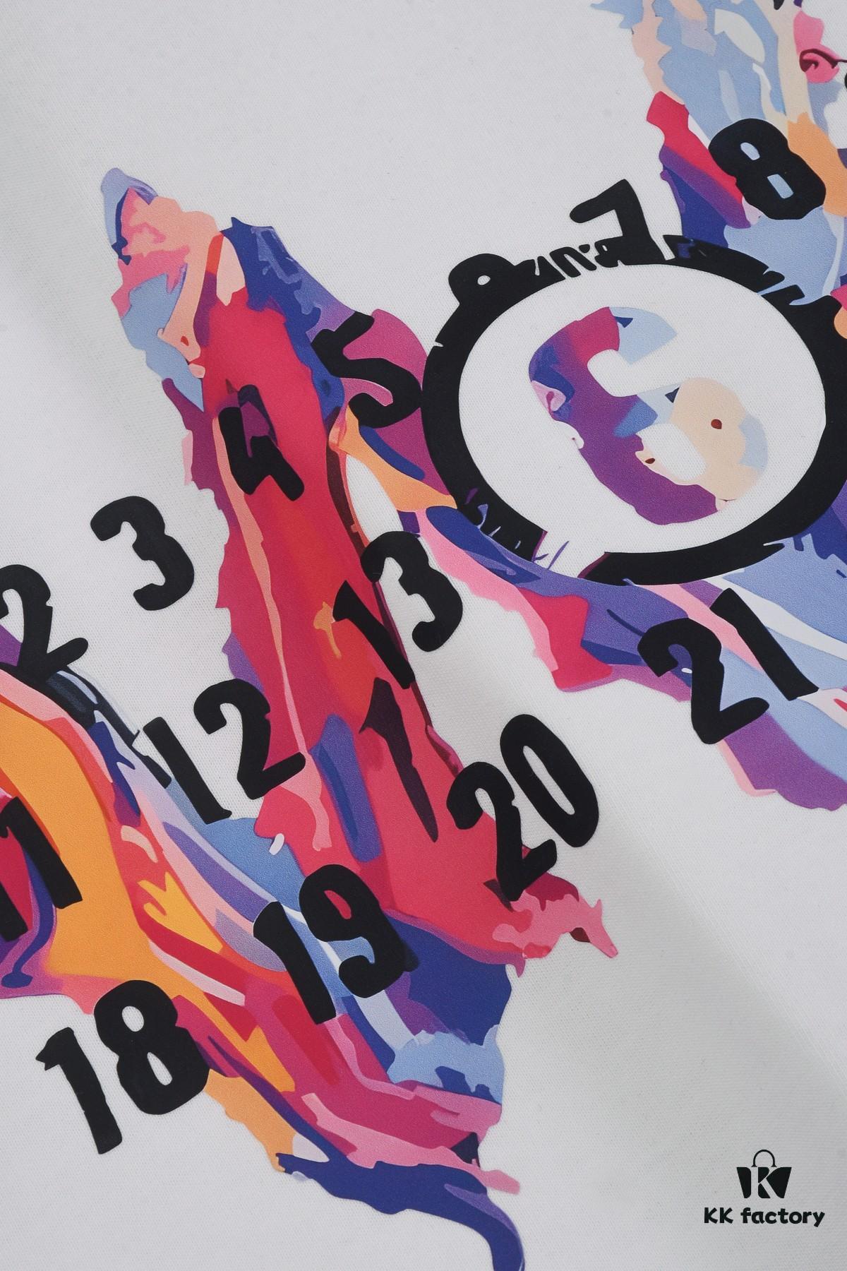 New Arrival 25S Maison Margiela Digital Print T-Shirt, Premium Cotton Garment-Washed Fabric, Unisex Loose Fit Fashion Top