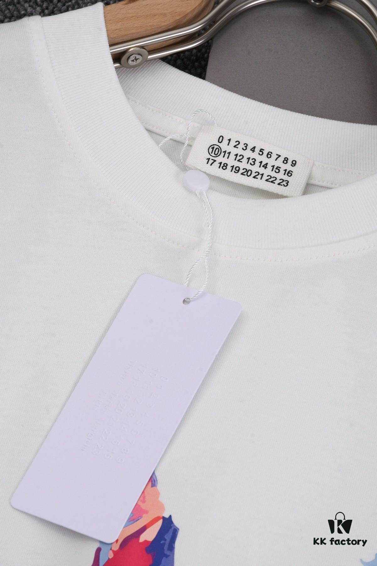 New Arrival 25S Maison Margiela Digital Print T-Shirt, Premium Cotton Garment-Washed Fabric, Unisex Loose Fit Fashion Top