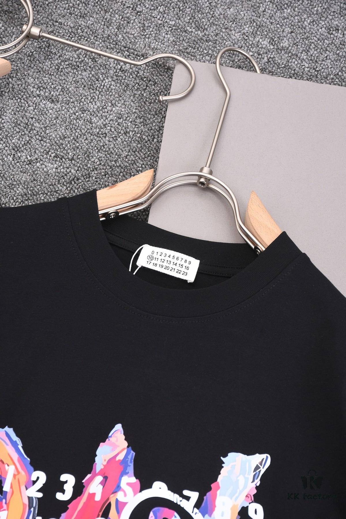 New Arrival 25S Maison Margiela Digital Print T-Shirt, Premium Cotton Garment-Washed Fabric, Unisex Loose Fit Fashion Tee
