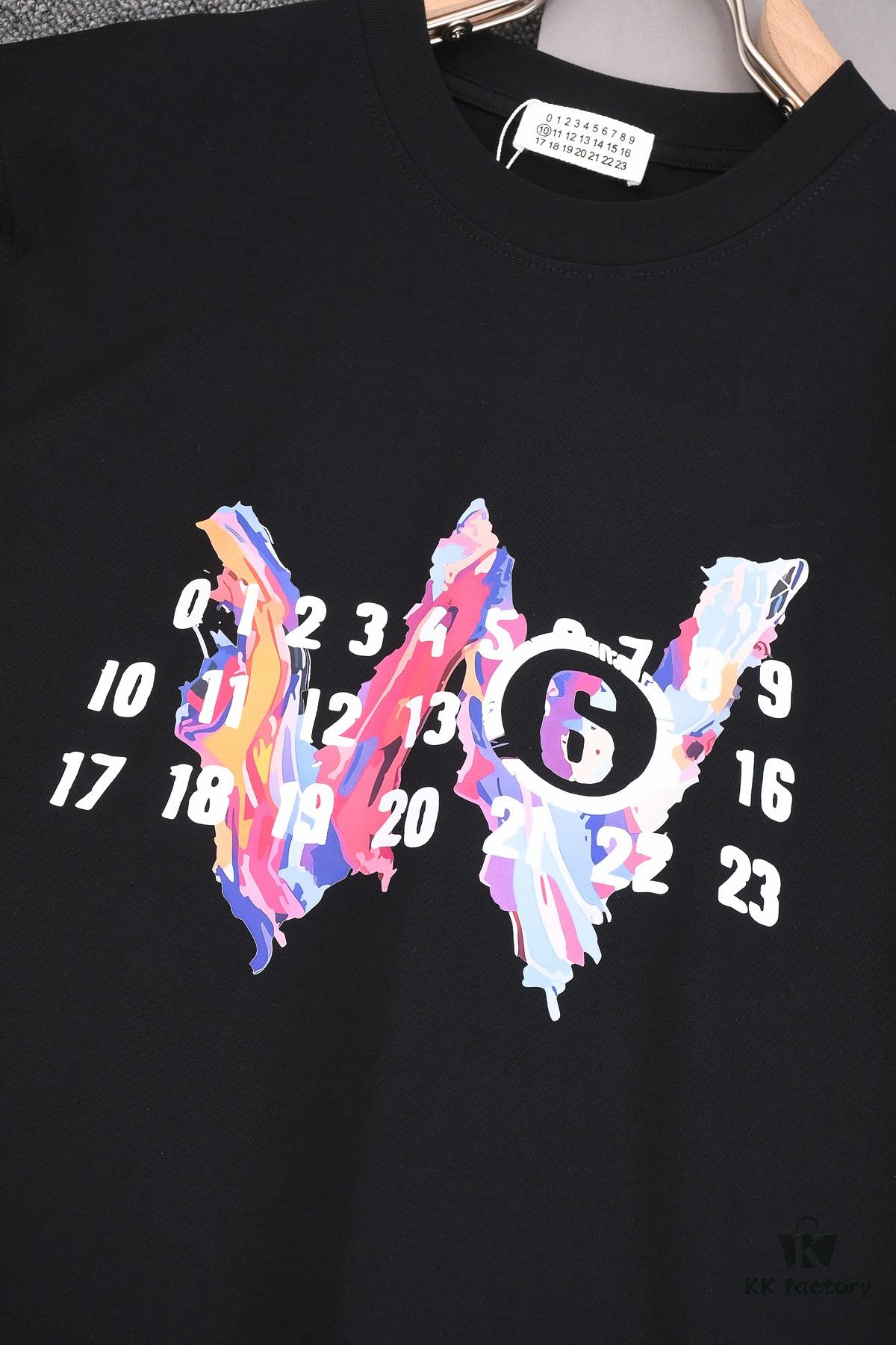 New Arrival 25S Maison Margiela Digital Print T-Shirt, Premium Cotton Garment-Washed Fabric, Unisex Loose Fit Fashion Tee