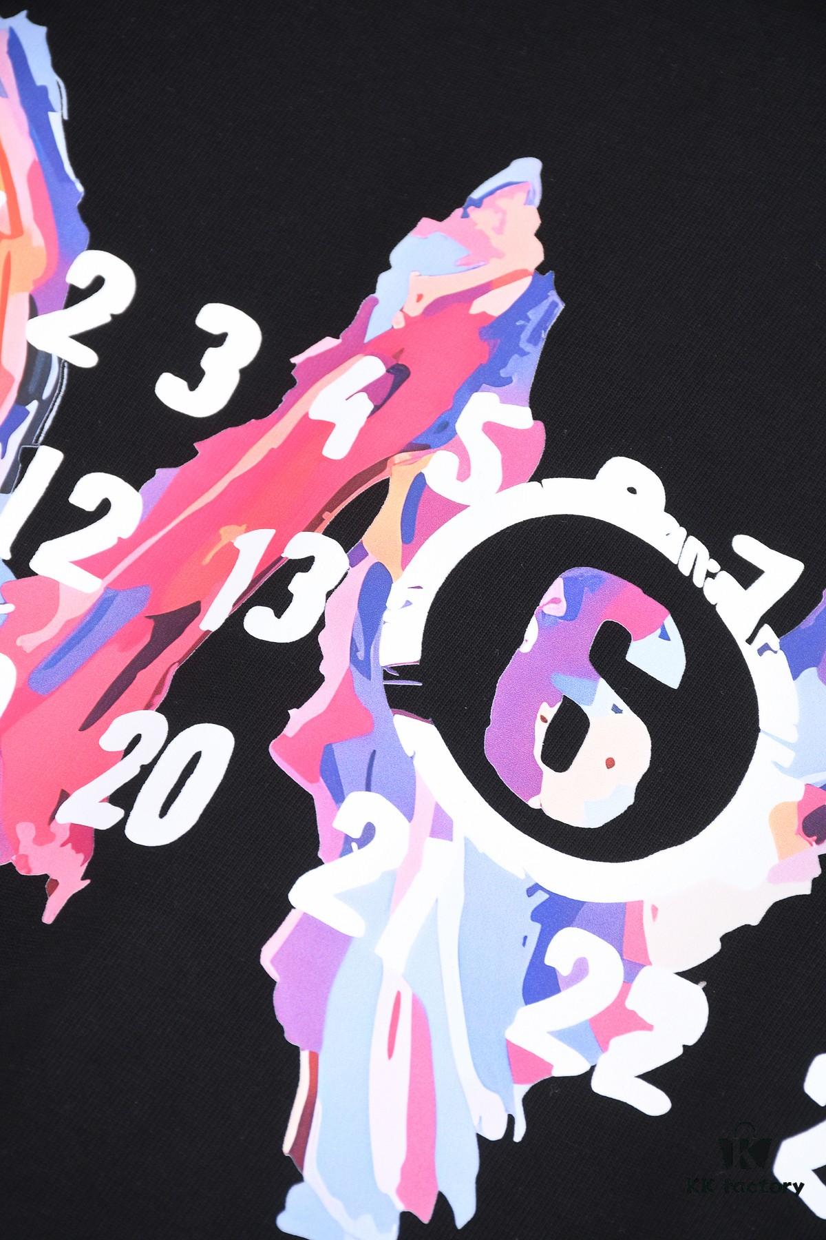 New Arrival 25S Maison Margiela Digital Print T-Shirt, Premium Cotton Garment-Washed Fabric, Unisex Loose Fit Fashion Tee