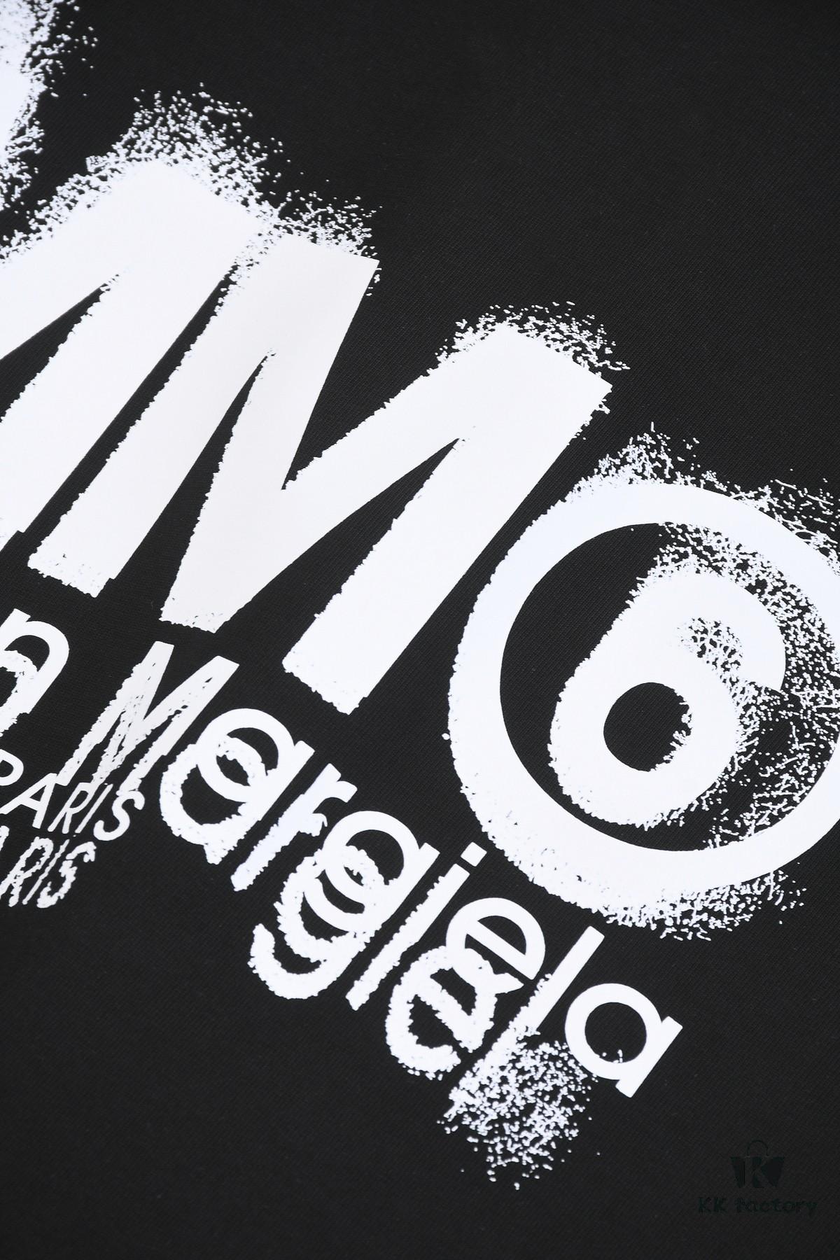 New Arrival 25S Maison Margiela Print T-Shirt, Premium Cotton Garment-Washed Fabric, Soft and Comfortable Unisex Tee with Relaxed Fit