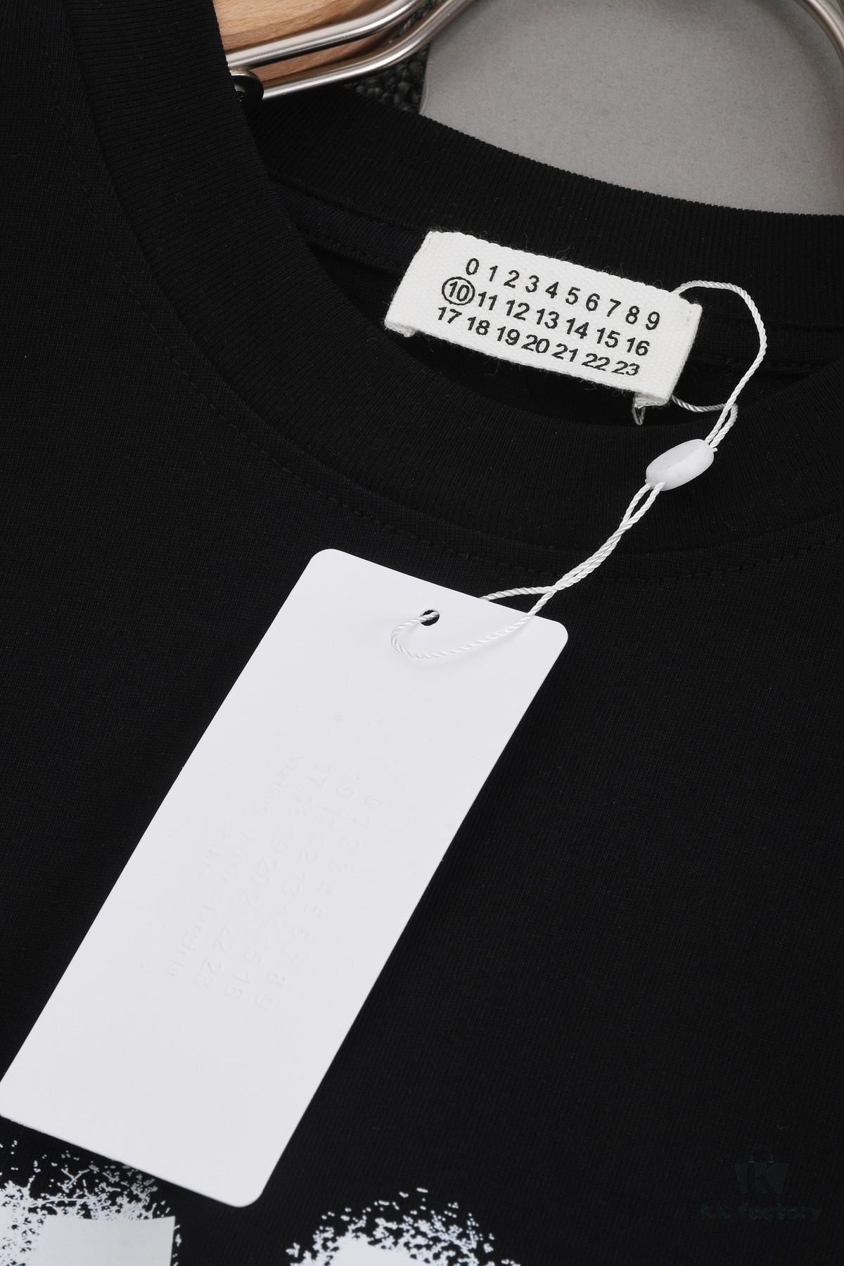 New Arrival 25S Maison Margiela Print T-Shirt, Premium Cotton Garment-Washed Fabric, Soft and Comfortable Unisex Tee with Relaxed Fit