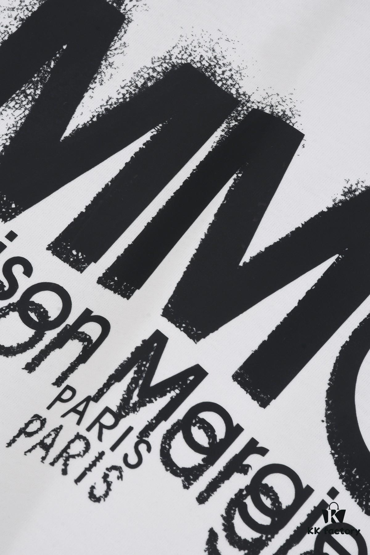 New Arrival 25S Maison Margiela Print T-Shirt, Premium Cotton Washed Fabric, Unisex Loose Fit