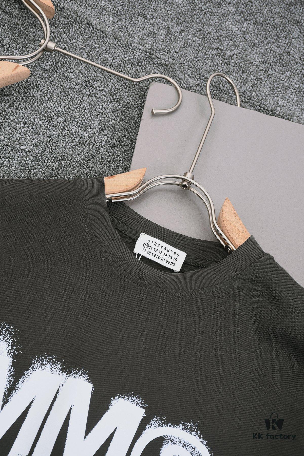 New Arrival 25S Maison Margiela Print T-Shirt, Premium Cotton Garment-Washed Fabric, Unisex Loose Fit Fashion Tee