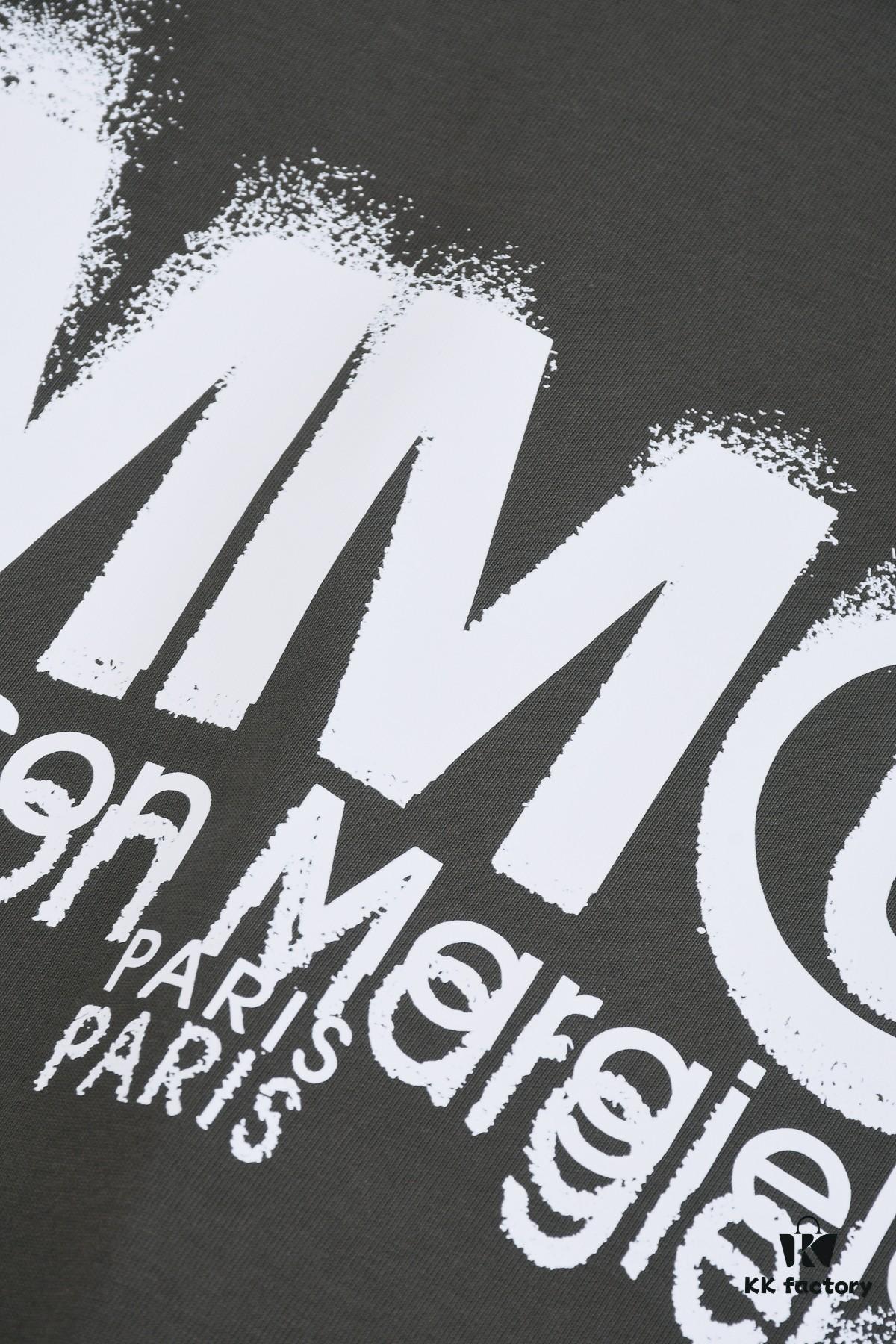 New Arrival 25S Maison Margiela Print T-Shirt, Premium Cotton Garment-Washed Fabric, Unisex Loose Fit Fashion Tee