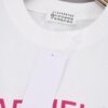 New Arrival 25S Maison Margiela Classic Flocked Letter T-Shirt, Garment-Washed Cotton Fabric, Unisex Loose Fit