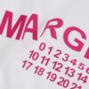 New Arrival 25S Maison Margiela Classic Flocked Letter T-Shirt, Garment-Washed Cotton Fabric, Unisex Loose Fit
