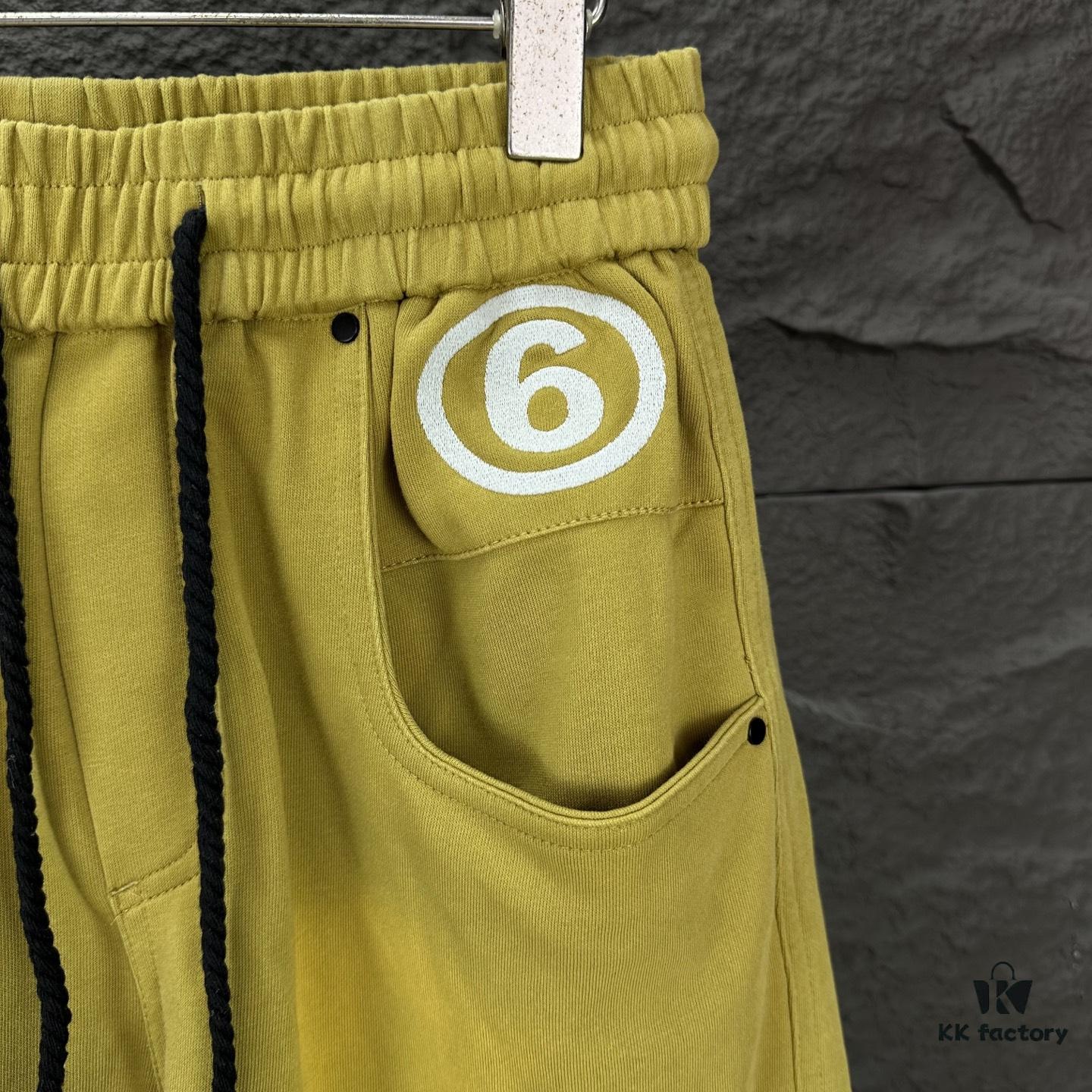 Maison Margiela 2025 New Embroidered Number Logo Couple Shorts