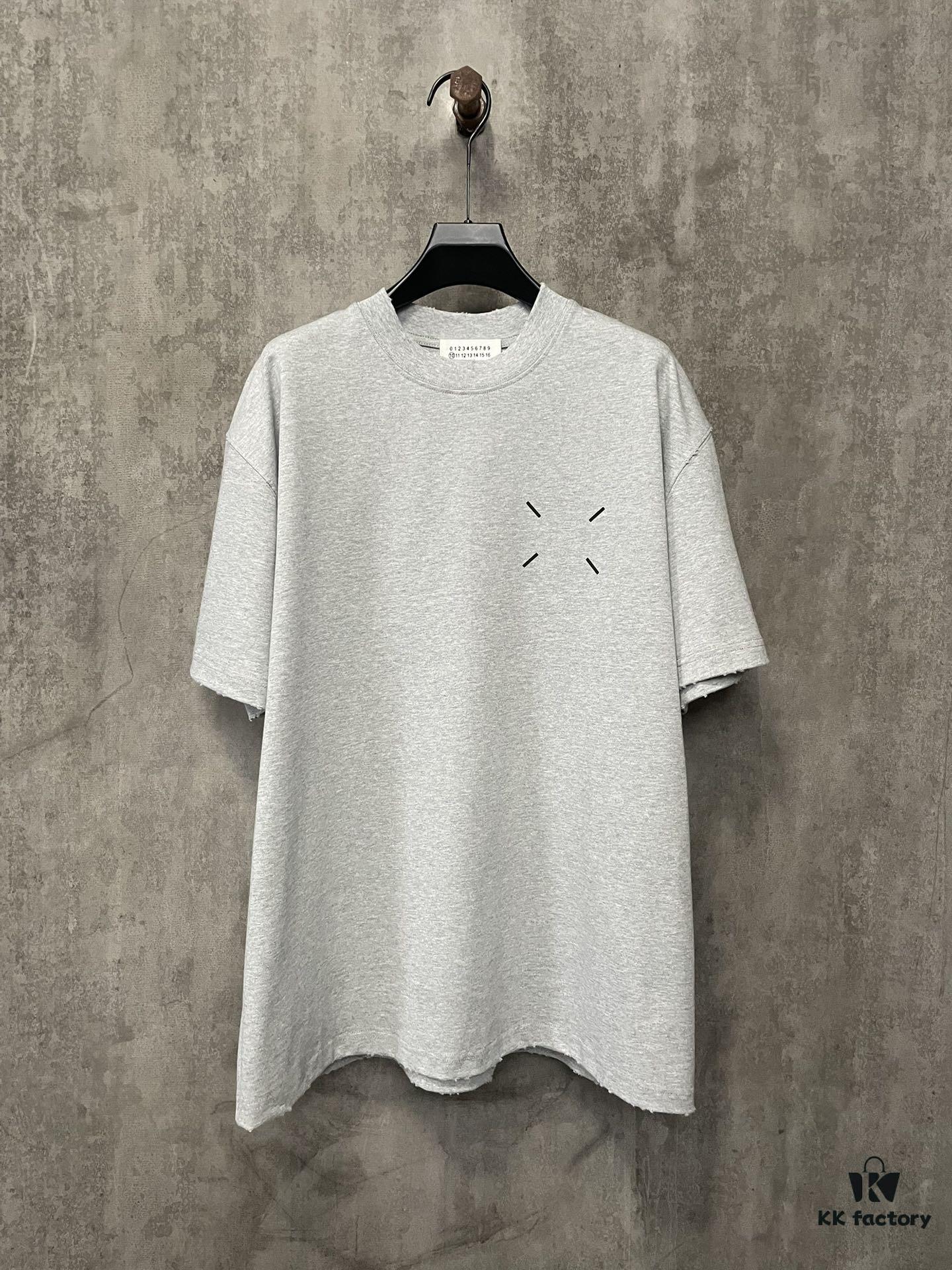 MM6 Maison Margiela 24SS Foam Logo Print Heavyweight Short Sleeve T-Shirt in 380g Cotton