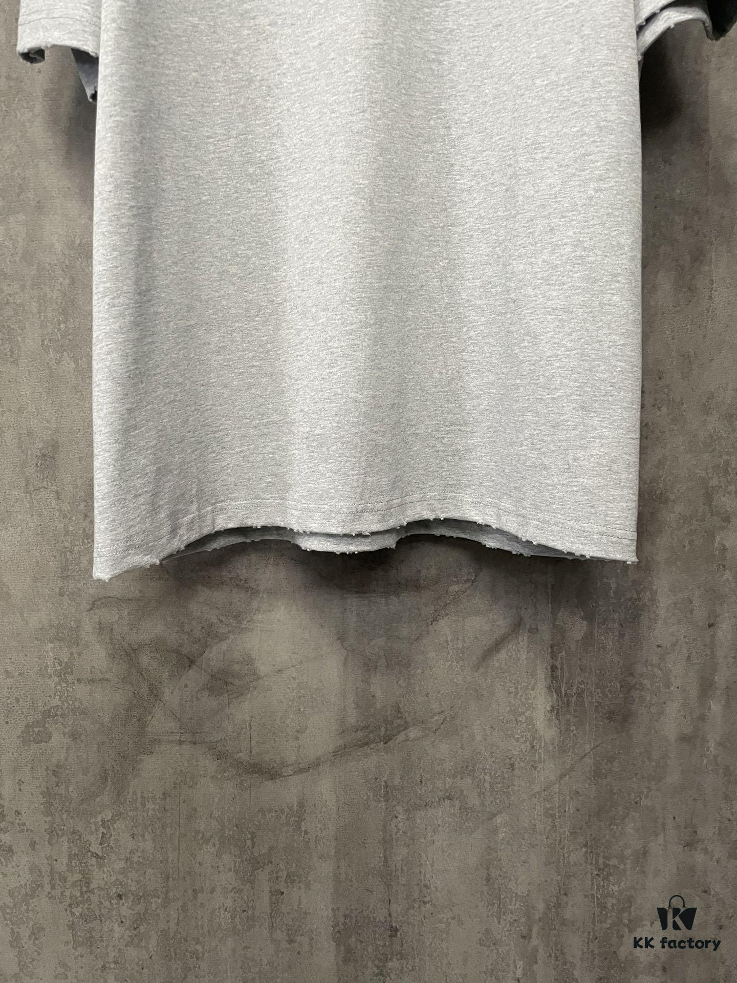 MM6 Maison Margiela 24SS Foam Logo Print Heavyweight Short Sleeve T-Shirt in 380g Cotton