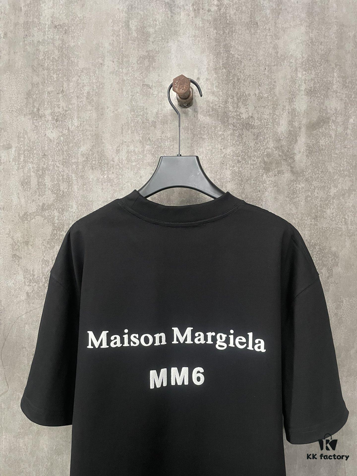 MM6 Martin Margiela 24SS Heavyweight 380g Short Sleeve T-Shirt with 3D Foam Logo Print