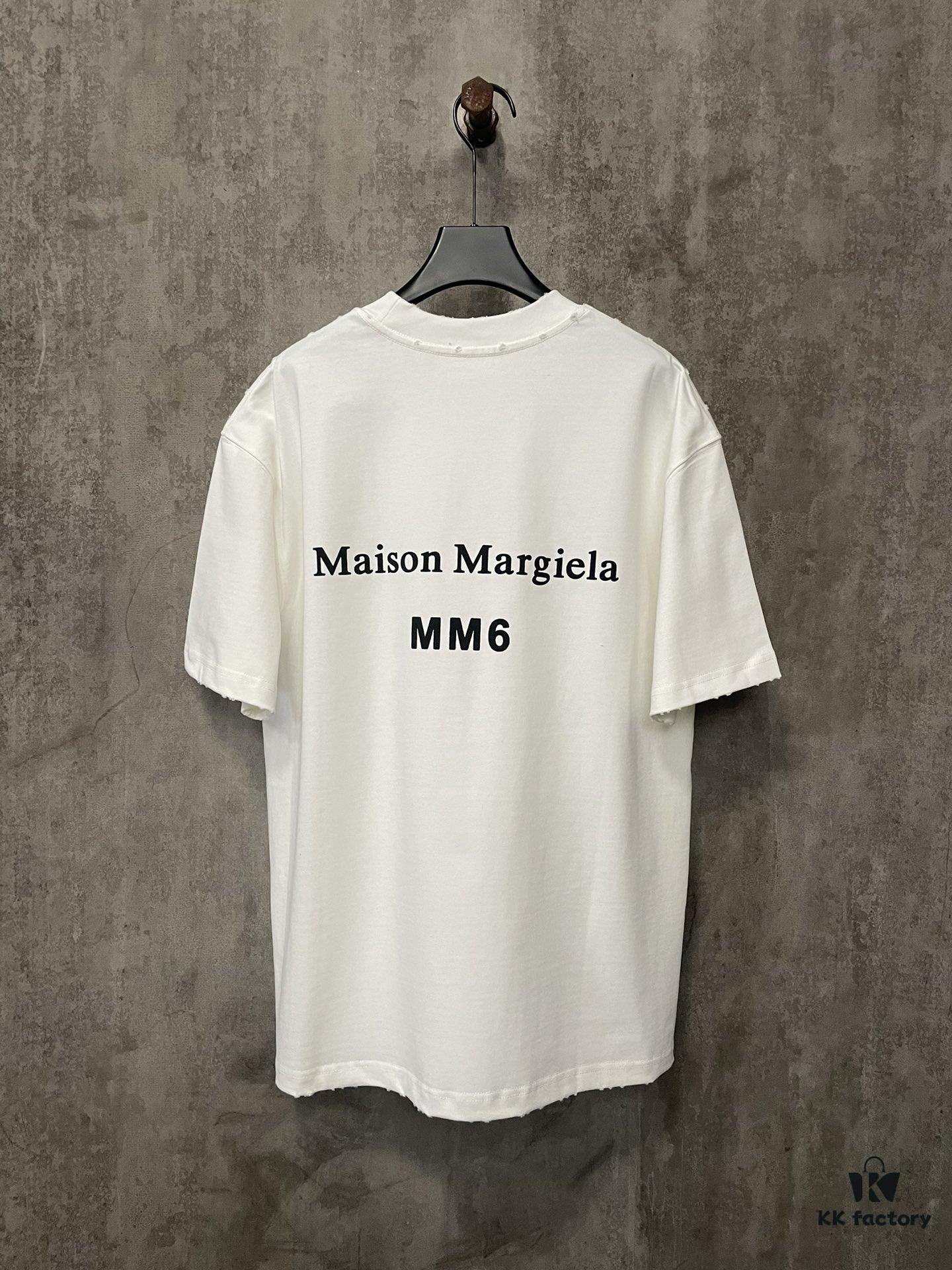 MM6 Maison Margiela Heavyweight 380g Short Sleeve T-Shirt with 3D Four-Logo Puff Print Unisex