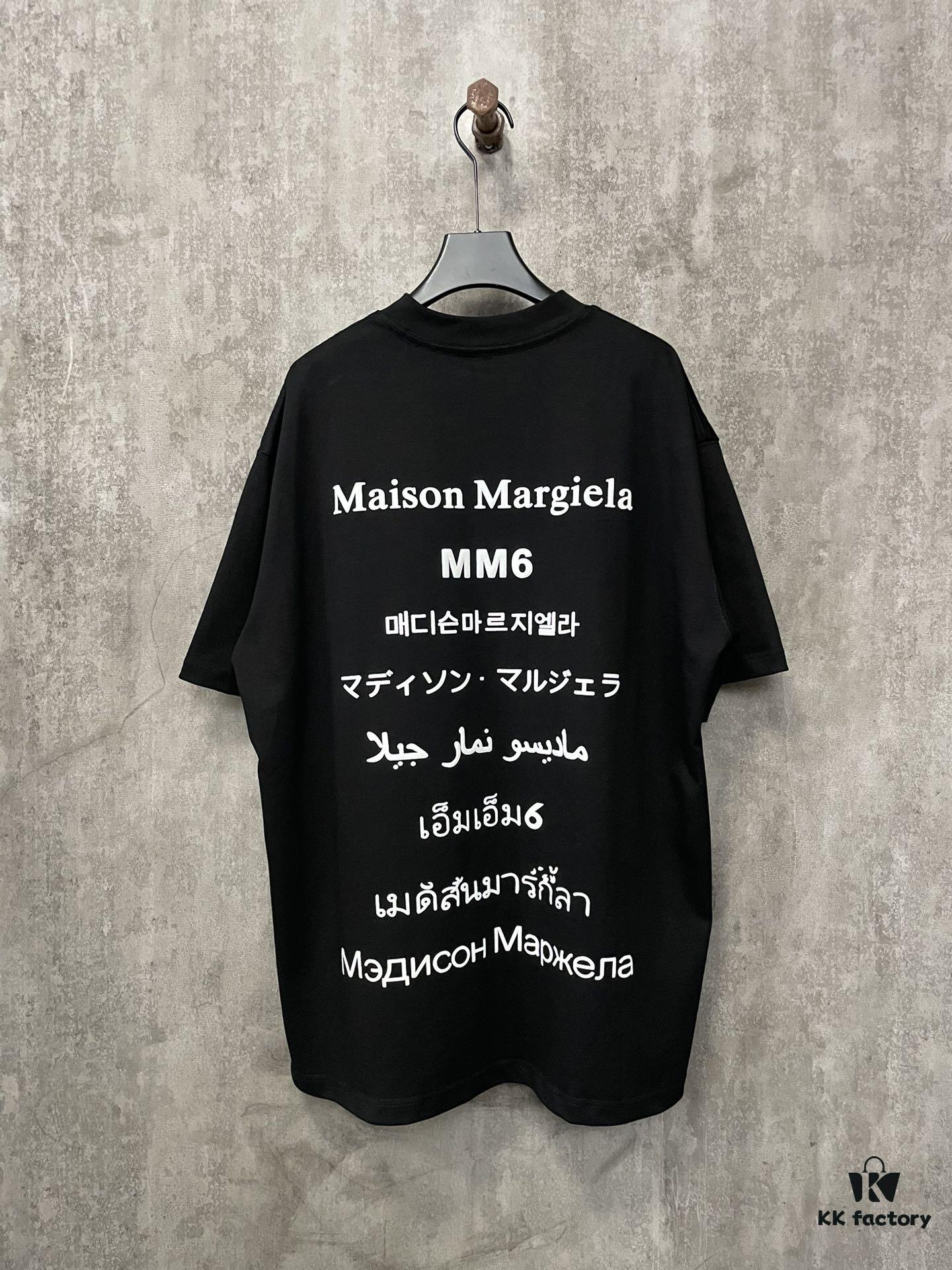 MM6 Maison Margiela 24SS Heavyweight 380g Short Sleeve T-Shirt with 8-Language Puff Print