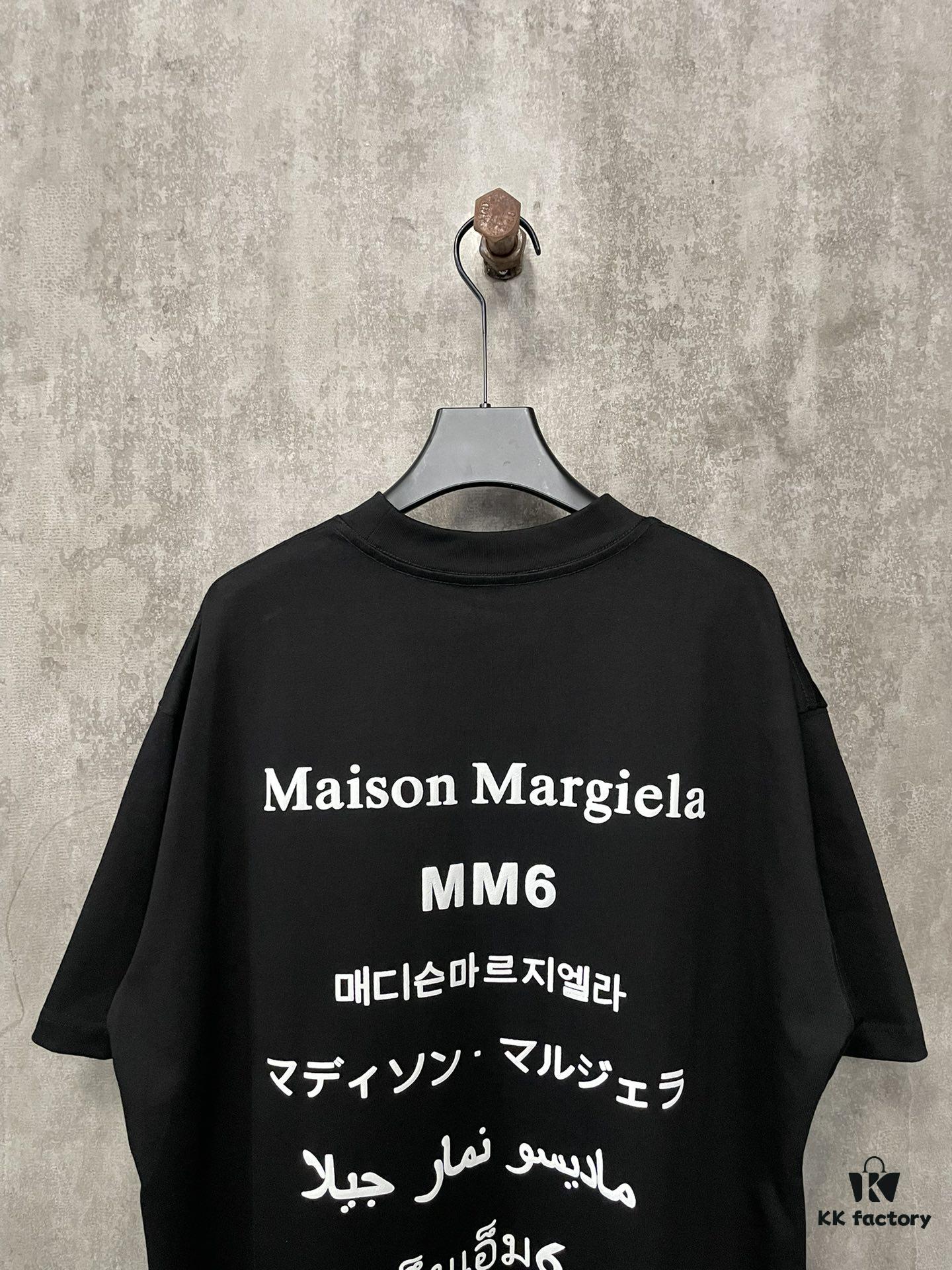 MM6 Maison Margiela 24SS Heavyweight 380g Short Sleeve T-Shirt with 8-Language Puff Print