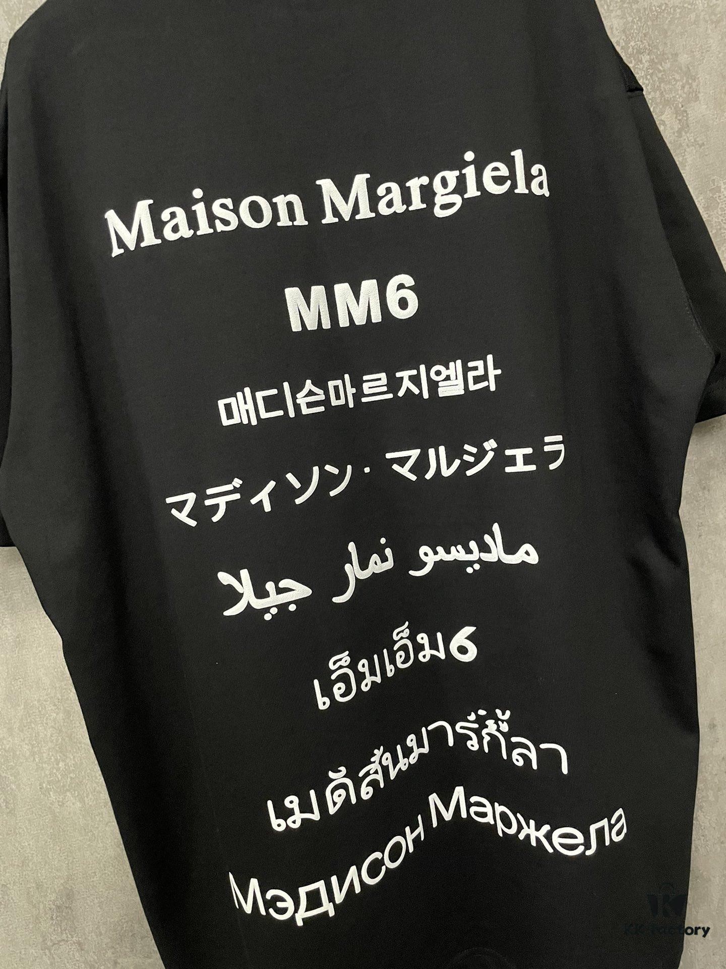 MM6 Maison Margiela 24SS Heavyweight 380g Short Sleeve T-Shirt with 8-Language Puff Print