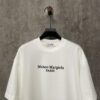 Heavyweight 380g Short Sleeve T-Shirt for Autumn and Winter, Martin Mariela MM6 24SS Eight-Language Letter Puff Print