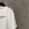 Heavyweight 380g Short Sleeve T-Shirt for Autumn and Winter, Martin Mariela MM6 24SS Eight-Language Letter Puff Print