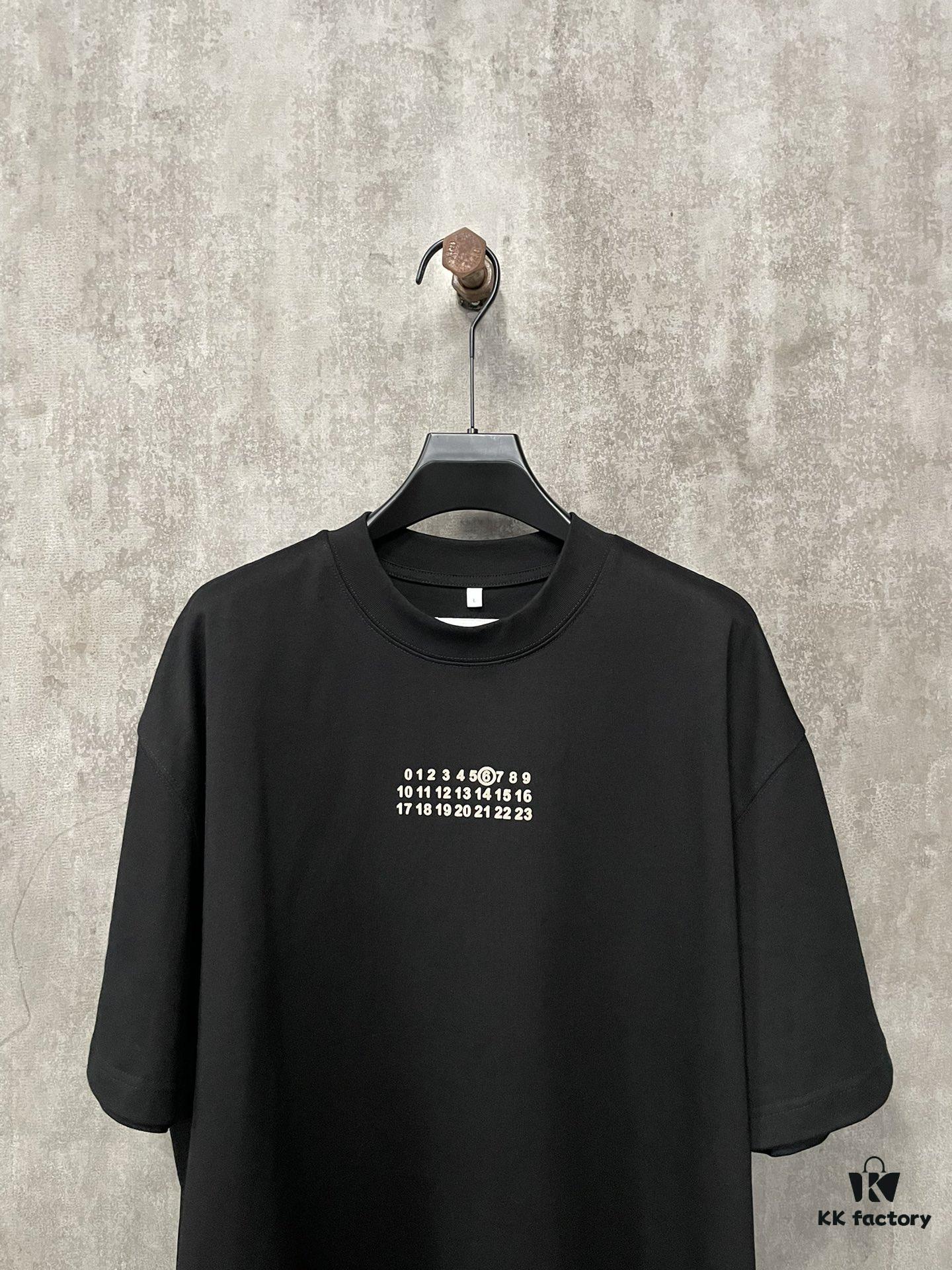 MM6 Maison Margiela 24SS Heavyweight 380g Short Sleeve T-Shirt with Classic Number Logo Puff Print